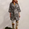 Essenza Sarai Ophelia Kimono XS - Bomuld - Nightblue