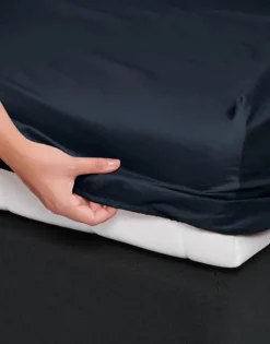 Essenza Satin Boxlagen B 140 x L 200 cm - Bomuldssatin - Nightblue