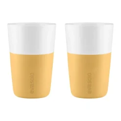 Eva Solo Cafe Latte Krus - 2 stk. 36 cl - Porcelæn/silikone - Golden sand