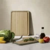 Eva Solo Green Tool Bambusskærebræt m. saftrille B 28 x L 39 cm - Olieret bambus/silikone - Natur/grøn