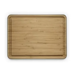 Eva Solo Green Tool Bambusskærebræt m. saftrille B 28 x L 39 cm - Olieret bambus/silikone - Natur/grøn