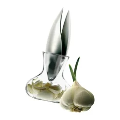 Eva Solo Hvidløgspresser H 18 x B 10 x L 10 cm - Rustfrit stål/mundblæst glas