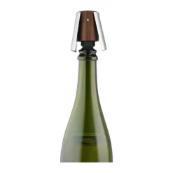 Eva Solo Liquid Lounge Champagneprop Ø 4 x H 7 cm - Rustfrit stål/silikone/valnøddetræ