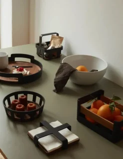 Eva Solo Nordic Kitchen Brødkurv Ø 21,5 x H 7 cm - Bambus/kunststof - Natur/sort