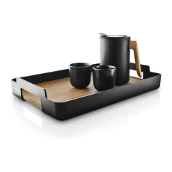 Eva Solo Nordic Kitchen Serveringsbakke H 6 x B 35 x L 50 cm - Karboniseret bambus/kunststof - Sort/natur