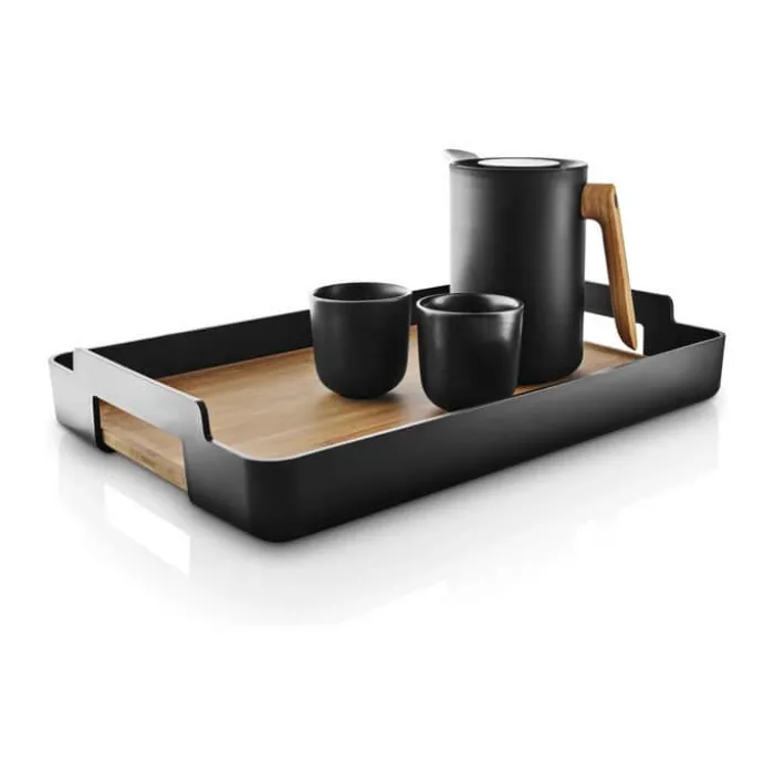 Eva Solo Nordic Kitchen Serveringsbakke H 6 x B 35 x L 50 cm - Karboniseret bambus/kunststof - Sort/natur