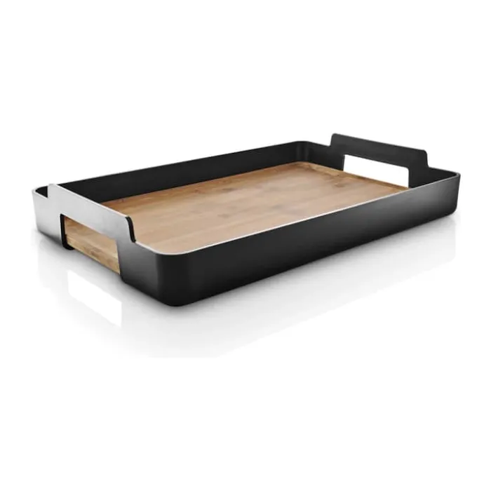 Eva Solo Nordic Kitchen Serveringsbakke H 6 x B 35 x L 50 cm - Karboniseret bambus/kunststof - Sort/natur