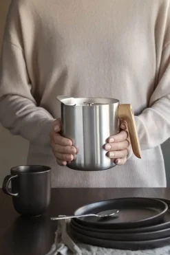Eva Solo Nordic Kitchen Stempeltekande 1 liter - Rustfrit stål/olieret egetræ
