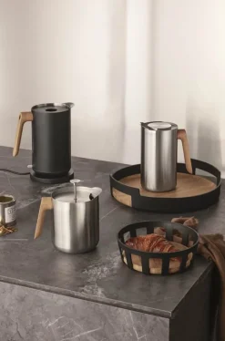 Eva Solo Nordic Kitchen Stempeltekande 1 liter - Rustfrit stål/olieret egetræ