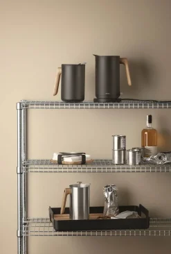 Eva Solo Nordic Kitchen Stempeltekande 1 liter - Rustfrit stål/olieret egetræ