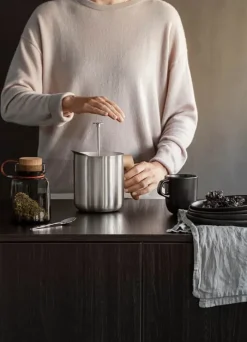Eva Solo Nordic Kitchen Stempeltekande 1 liter - Rustfrit stål/olieret egetræ