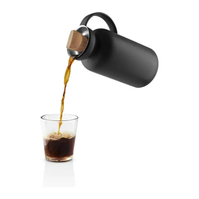 Eva Solo Silhouette Termokande 1 liter - Kunststof/Egetræ/Rustfrit stål - Sort