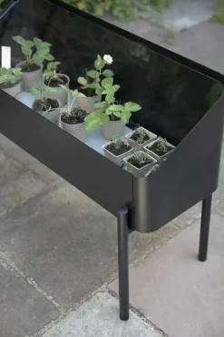 Eva Solo Simply Grow Spire Plantekasse B 80 x L 33 x H 63 cm - Aluminium/Hærdet glas