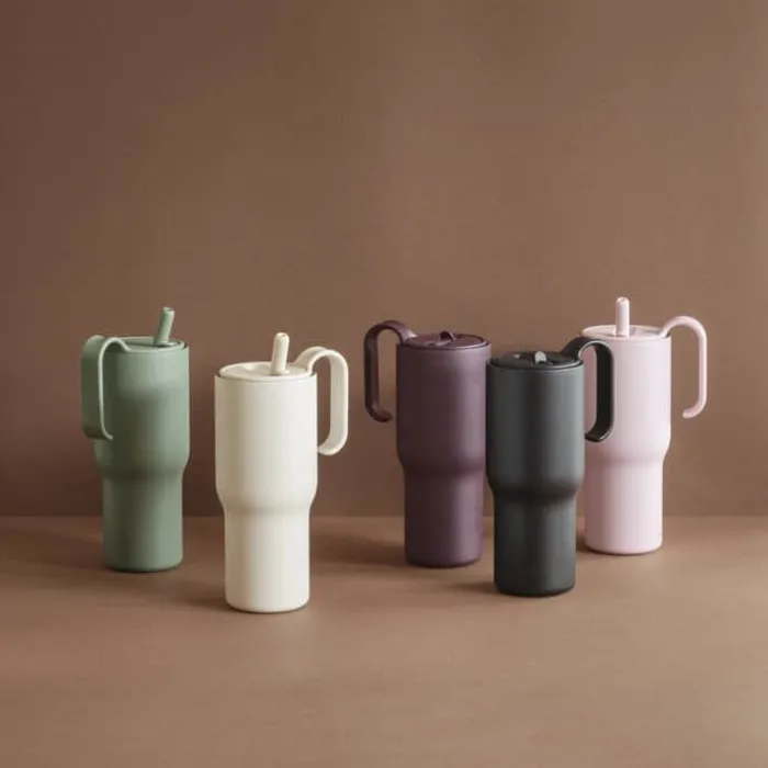 Eva Solo Sip'n'Go Tumbler 0,9 liter - Genanvendt rustfrit stål/kunststof - Black