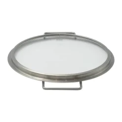 Eva Trio Glaslåg Ø 24 cm -90% genanvendt rustfrit stål- Børstet stål