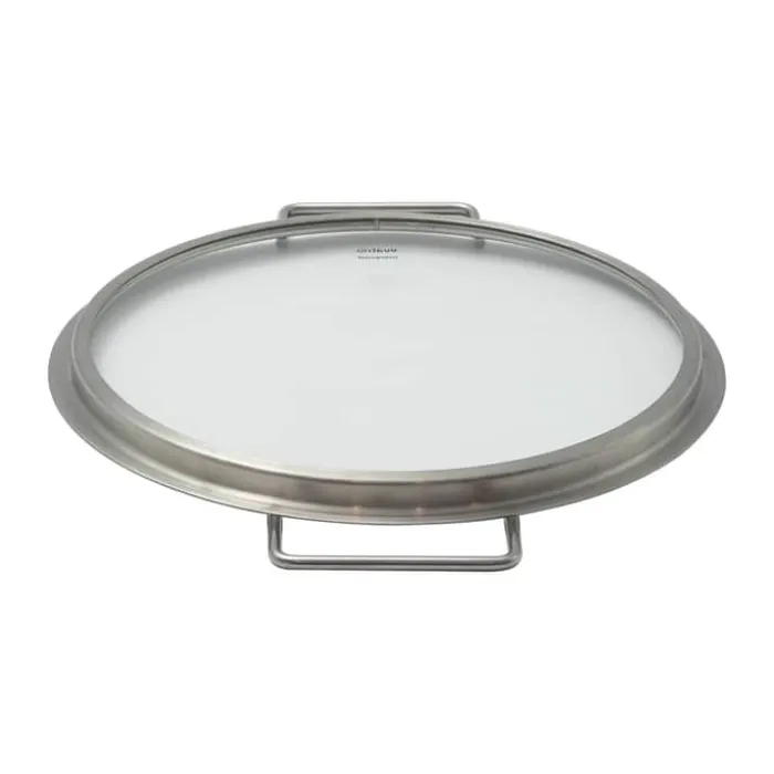 Eva Trio Glaslåg Ø 24 cm -90% genanvendt rustfrit stål- Børstet stål