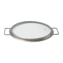 Eva Trio Glaslåg Ø 24 cm -90% genanvendt rustfrit stål- Børstet stål