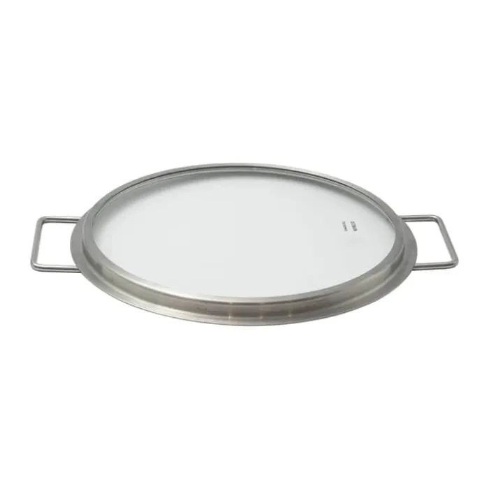 Eva Trio Glaslåg Ø 24 cm -90% genanvendt rustfrit stål- Børstet stål