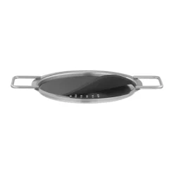Eva Trio Hældelåg Ø 16 cm - 90% genanvendt rustfrit stål/silikone - Børstet stål