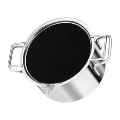 Eva Trio Hældelåg Ø 20 cm - 90% genanvendt rustfrit stål/silikone - Børstet stål