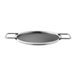 Eva Trio Hældelåg Ø 16 cm - Silikone/rustfrit stål - Sort