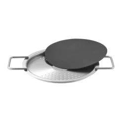 Eva Trio Hældelåg Ø 16 cm - Silikone/rustfrit stål - Sort