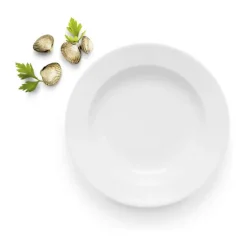 Eva Trio Legio Dyb Tallerken Ø 25 cm - Porcelæn - Hvid