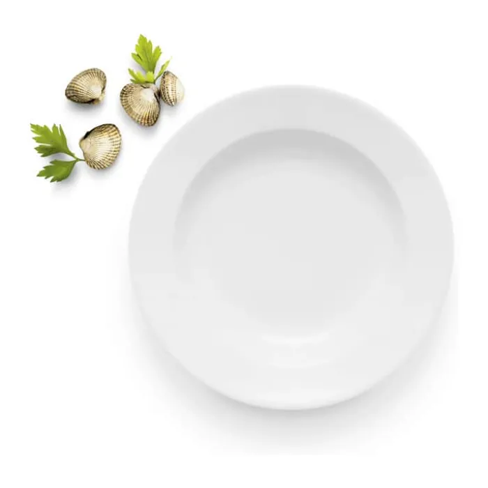 Eva Trio Legio Dyb Tallerken Ø 25 cm - Porcelæn - Hvid