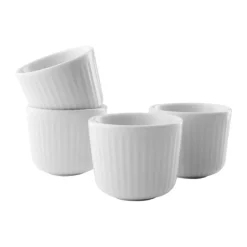 Eva Trio Legio Nova Æggebæger - 4 stk. Ø 4,9 x H 3,7 cm - Porcelæn - Hvid