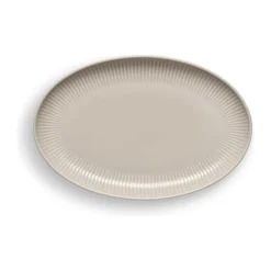 Eva Trio Legio Nova Palette Oval Tallerken B 16,5 x L 24,5 cm - Porcelæn - Beige