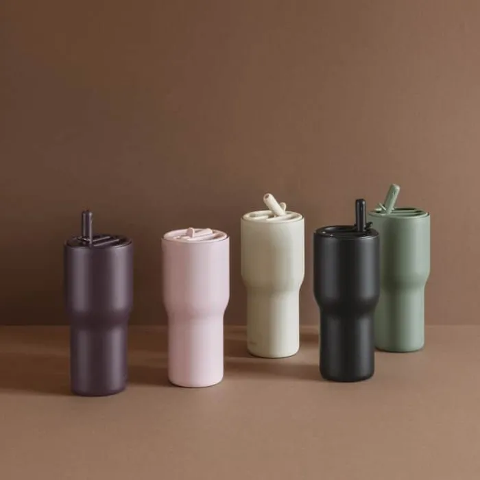 Eva Trio Sip'n'Go Tumbler 0,6 liter - Rustfrit stål/kunststof - Black