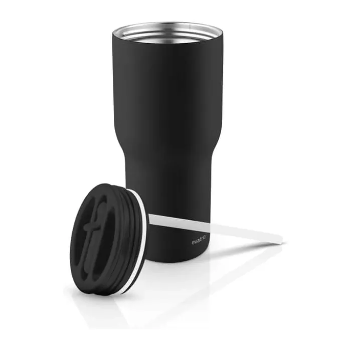 Eva Trio Sip'n'Go Tumbler 0,6 liter - Rustfrit stål/kunststof - Black