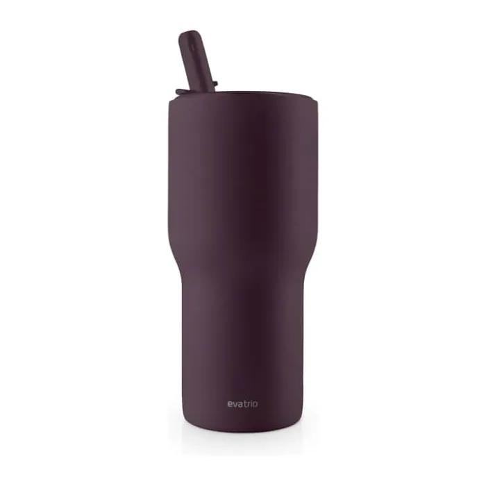 Eva Trio Sip'n'Go Tumbler 0,6 liter - Rustfrit stål/kunststof - Fig purple