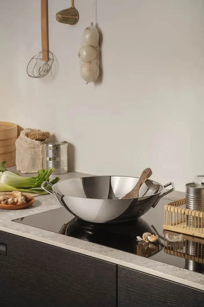Eva Trio Stainless Steel Wok Ø 32 - Genanvendt rustfrit stål