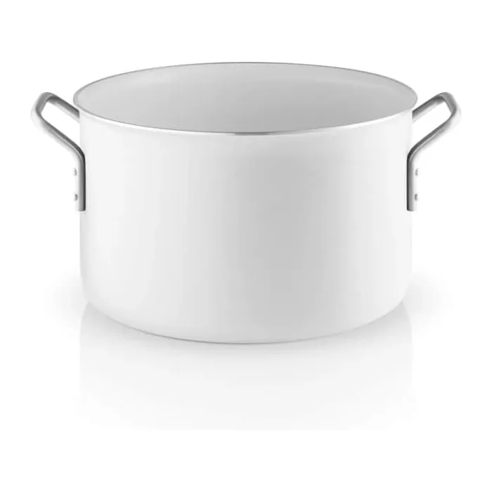 Eva Trio White Line Gryde 7 liter - Genanvendt aluminium/Rustfrit stål - Keramisk Slip-Let® belægning