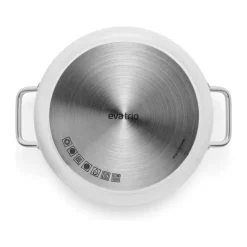 Eva Trio White Line Gryde 7 liter - Genanvendt aluminium/Rustfrit stål - Keramisk Slip-Let® belægning
