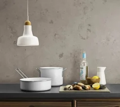 Eva Trio White Line Gryde 7 liter - Genanvendt aluminium/Rustfrit stål - Keramisk Slip-Let® belægning