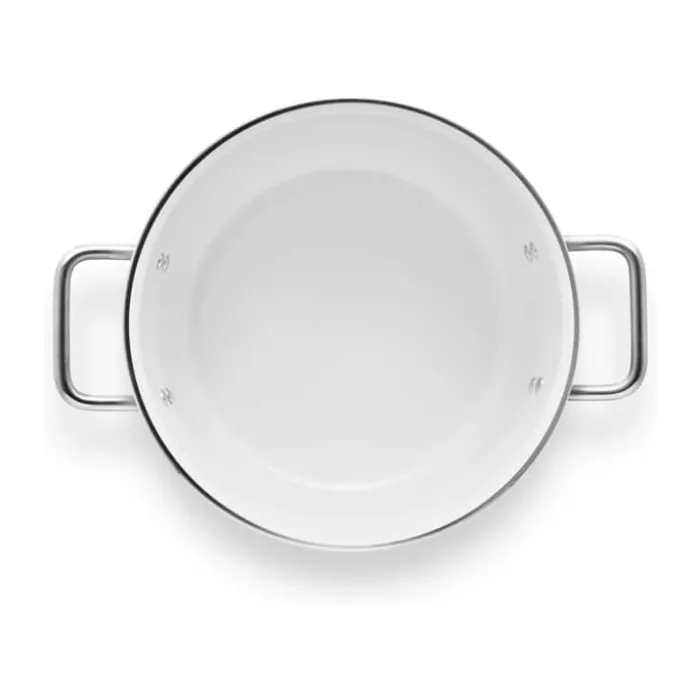 Eva Trio White Line Gryde 7 liter - Genanvendt aluminium/Rustfrit stål - Keramisk Slip-Let® belægning