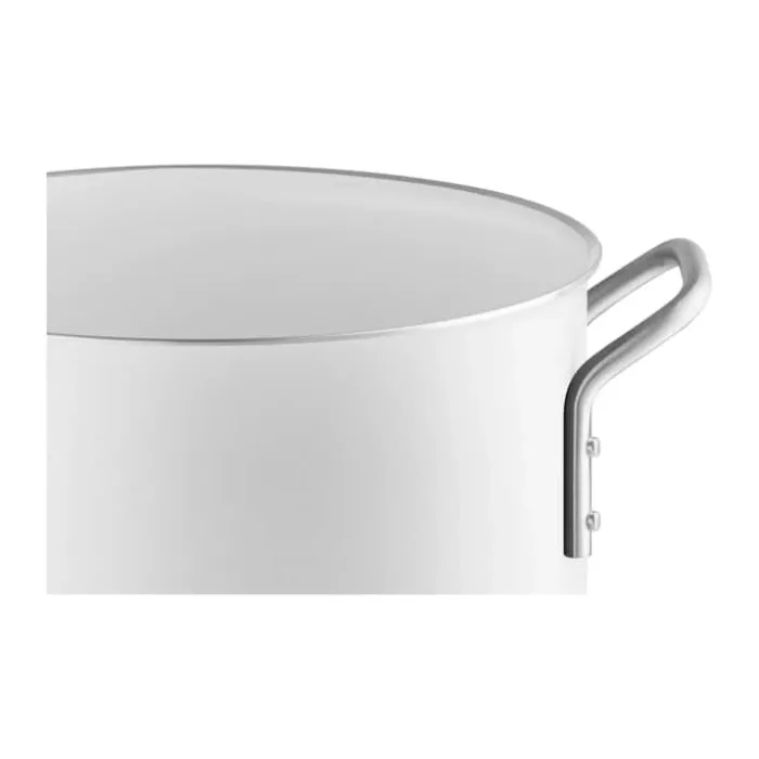 Eva Trio White Line Gryde 7 liter - Genanvendt aluminium/Rustfrit stål - Keramisk Slip-Let® belægning