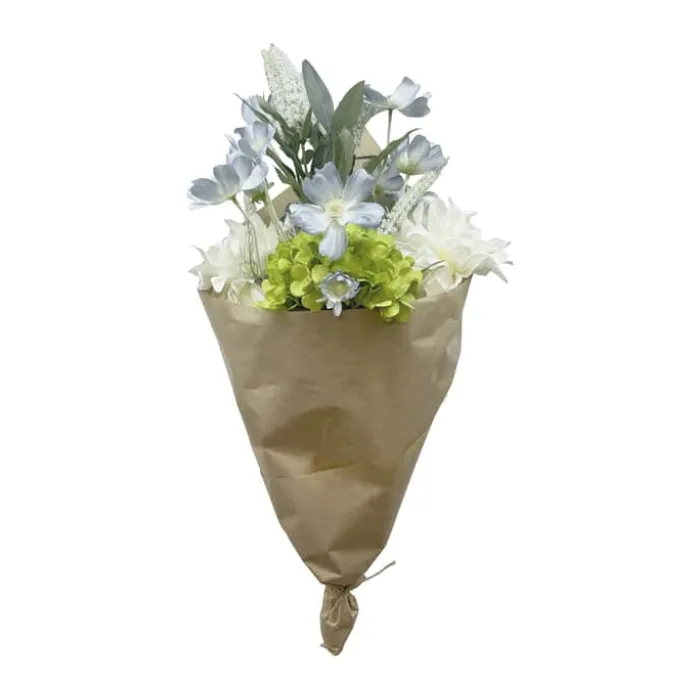 everbloom Kunstig Blomsterbuket H 60 - Kunststof/metal - Grøn/Blå