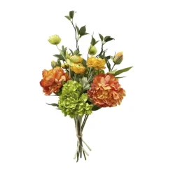everbloom Kunstig Blomsterbuket H 60 - Kunststof/metal - Grøn/orange