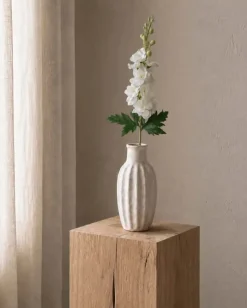 everbloom Kunstig Blomst - Ridderspore H 89 cm - Plastik/metal - Hvid