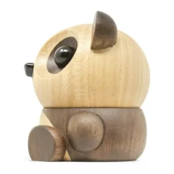 FableWood Panda - Pom Pom H 6 cm - Valnødde- og asketræ