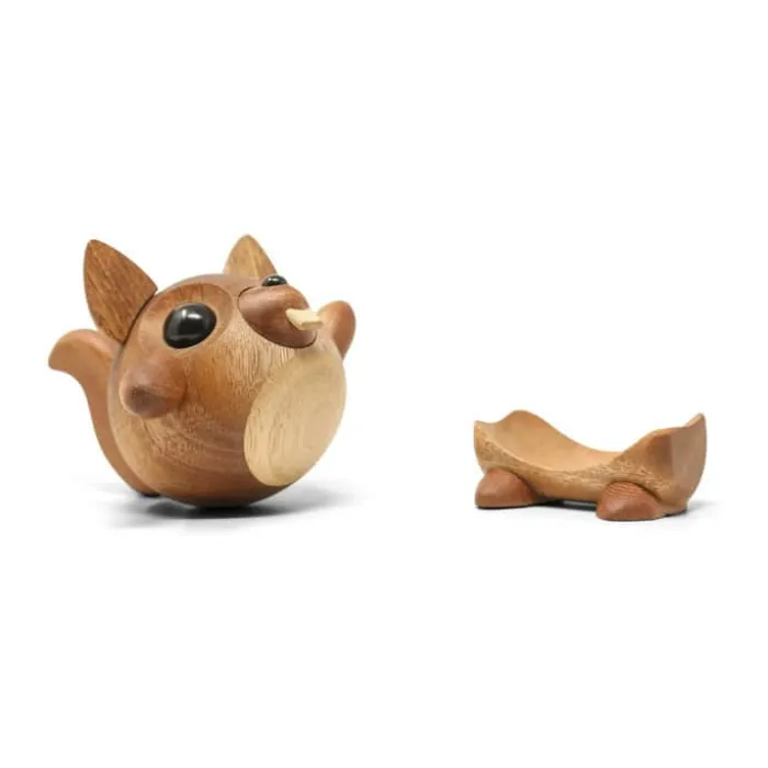 FableWood Pick Me Up Egern - Egon H 8 cm - Mahogni- og gummitræ