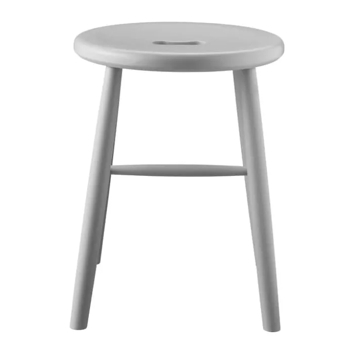 FDB Møbler J27 Skammel B 35 x H 45,5 cm - Certificeret bøgetræ - Grå