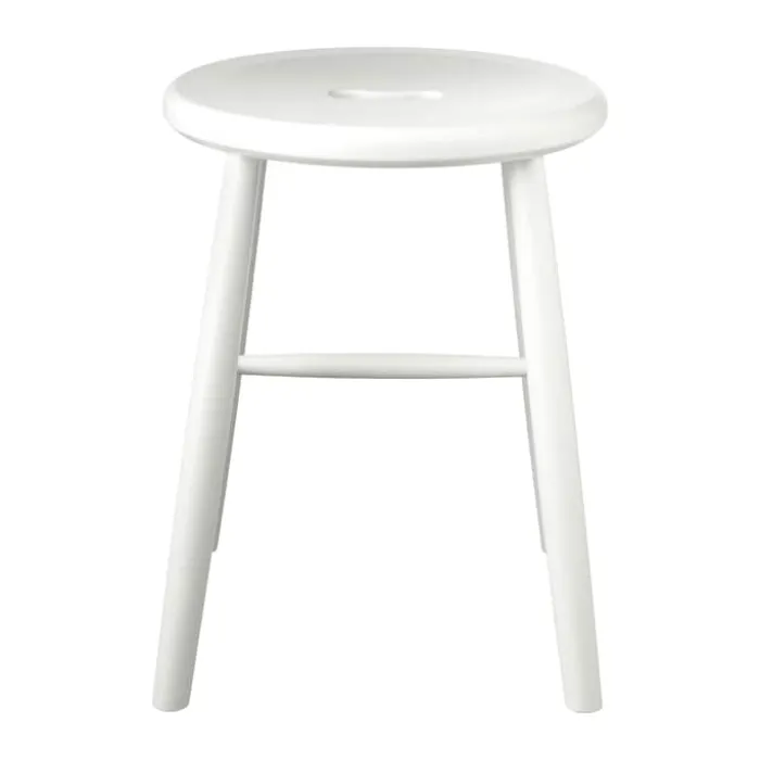 FDB Møbler J27 Skammel B 35 x H 45,5 cm - Certificeret bøgetræ - Hvid