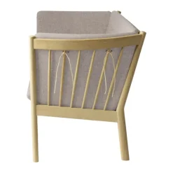 FDB Møbler J149 Sofa H 79,5 x B 189,5 x D 72 cm - Certificeret egetræ - Lysegrå
