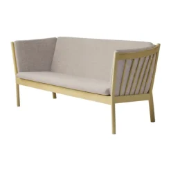 FDB Møbler J149 Sofa H 79,5 x B 189,5 x D 72 cm - Certificeret egetræ - Lysegrå