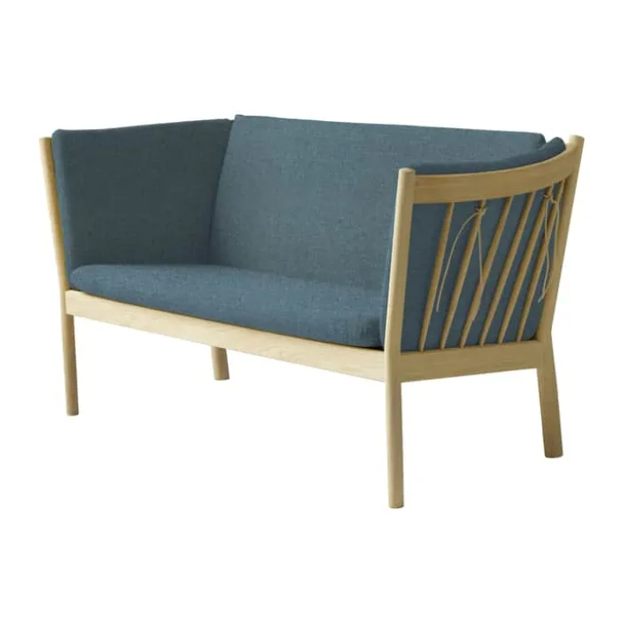 FDB Møbler J148 Sofa H 79,5 x B 153,5 x D 72 cm - Certificeret egetræ - Grøn