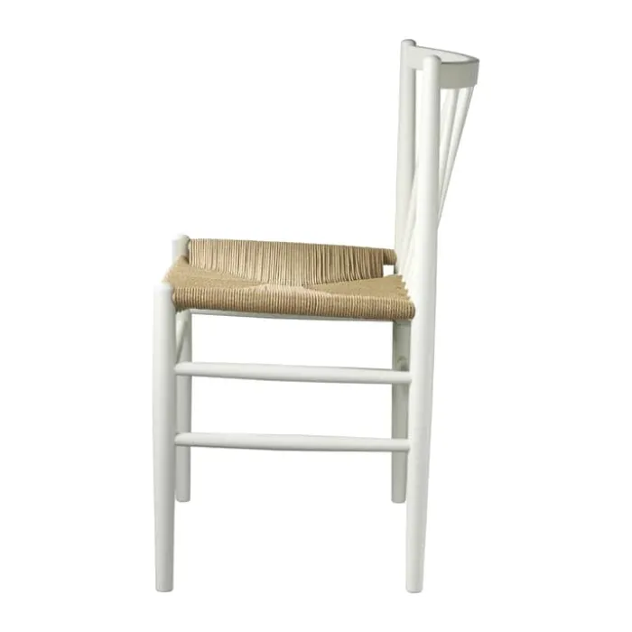 FDB Møbler J80 Spisebordsstol H 82 cm - Bøgetræ - Pure white